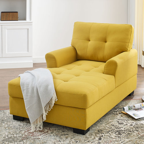 Red Barrel Studio® Glenvar Upholstered Chaise Lounge & Reviews Wayfair